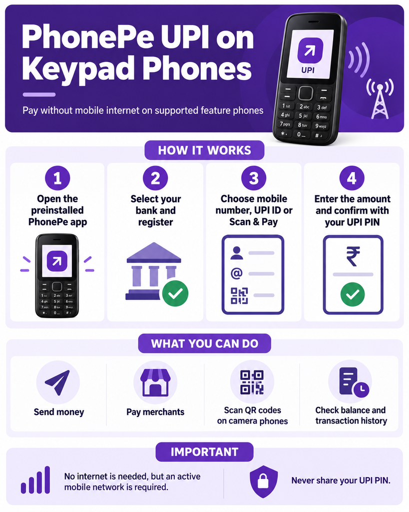 PhonePe UPI on keypad phones